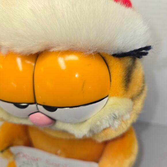 Vintage Dakin Garfield Plush Letter to Santa Hat Stuffed Animal Cat 1981 9" - Picture 3 of 15